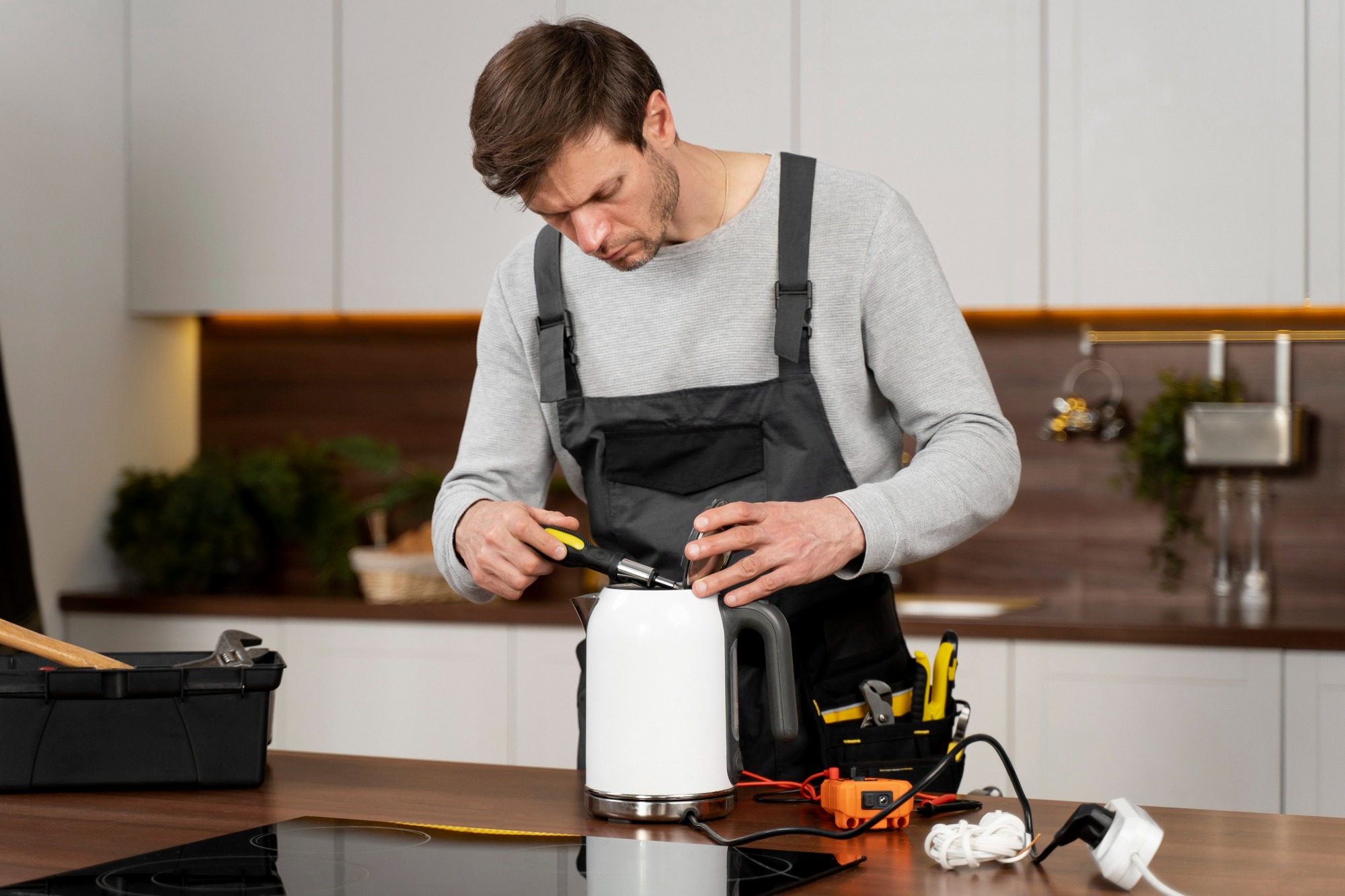 engineer raparing home appliances