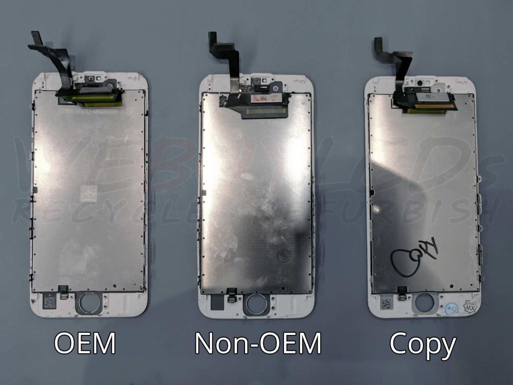 Comparison of OEM vs third-party iPhone screens at Fixit USA