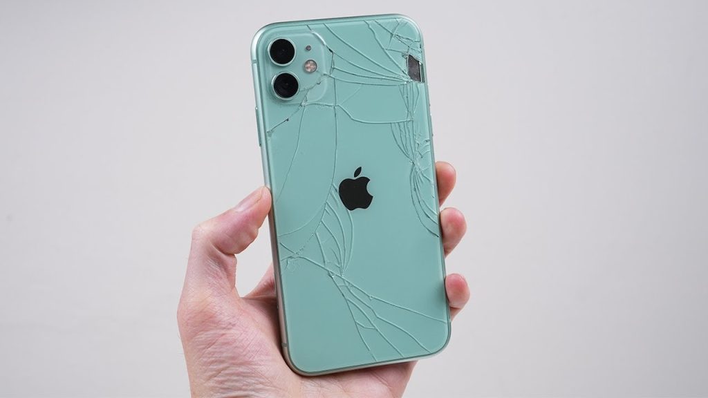 iPhone back glass broken image